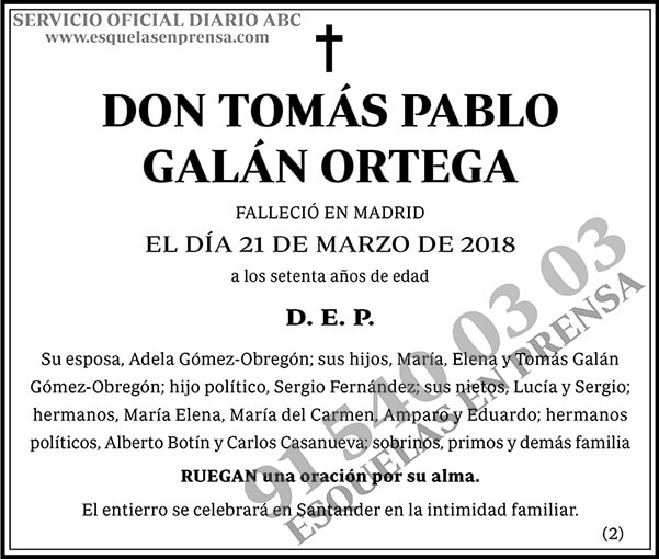 Tomás Pablo Galán Ortega